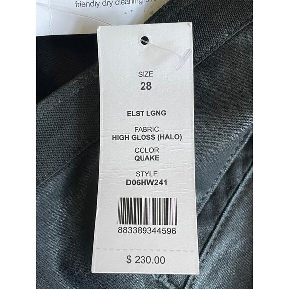 HELMUT by Helmut Lang Elastic Leggings High Gloss (Halo) Quake Size 28 NWT - Picture 14 of 16